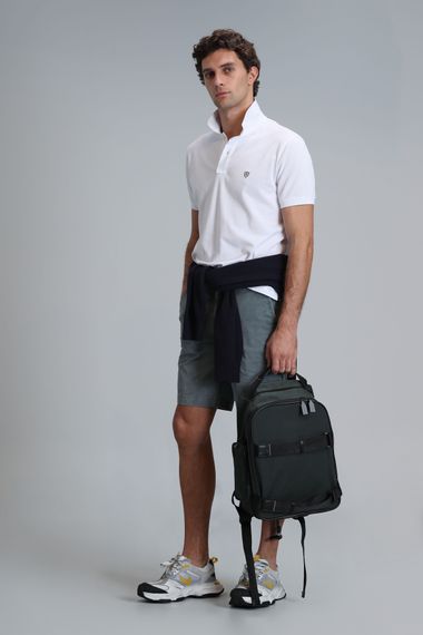 Zegler Spor Erkek Chino Şort Slim Fit Yeşil - صورة 4