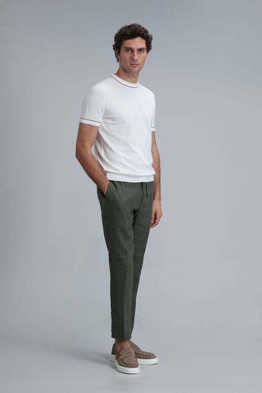 Karl Spor Erkek Chino Pantolon Slim Fit Yeşil - fotoğraf 1