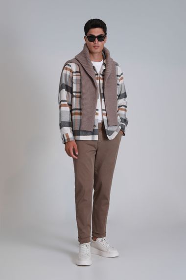 Чоловічі карго штани Gabrıel Slim Fit коричневого кольору для повсякденного носіння - фото 2