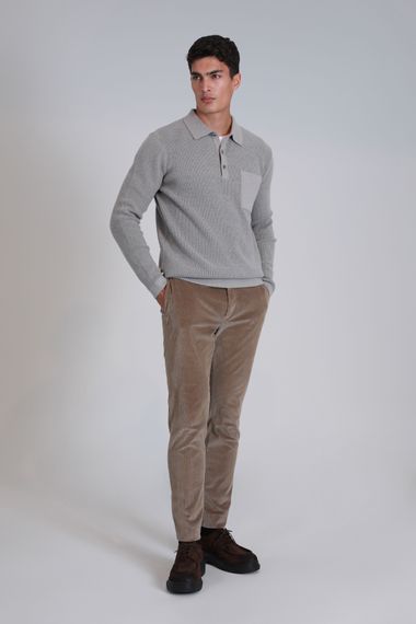 Onka Spor Erkek Chino Pantolon Slim Fit Bej - fotoğraf 3