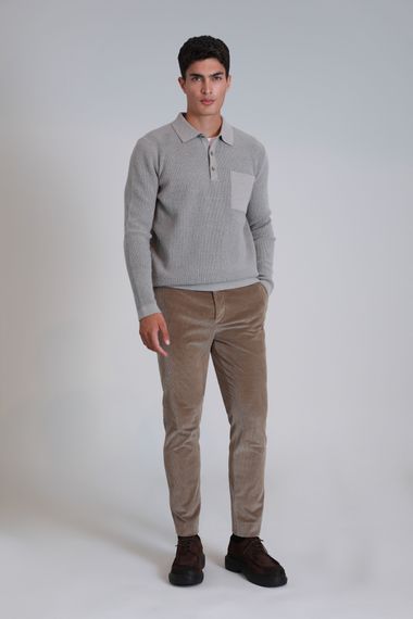 Onka Spor Erkek Chino Pantolon Slim Fit Bej - fotoğraf 5