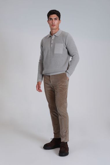 Onka Spor Erkek Chino Pantolon Slim Fit Bej - fotoğraf 4