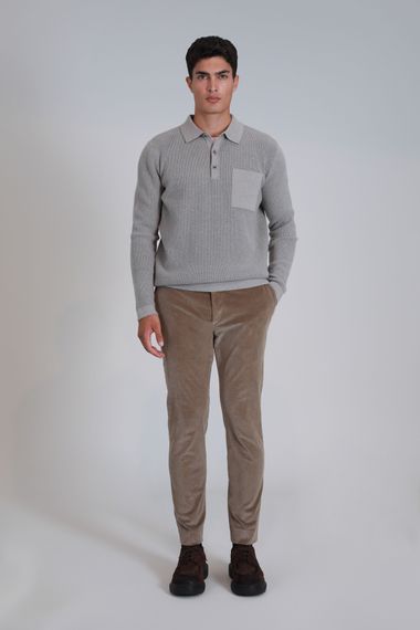 Onka Spor Erkek Chino Pantolon Slim Fit Bej - fotoğraf 2