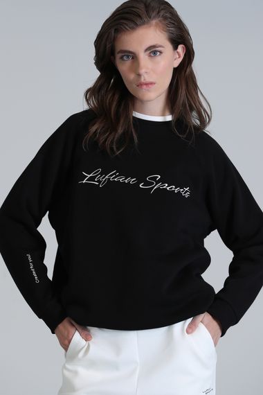 Женский черный вязаный свитшот, размеры S и M - фото 3