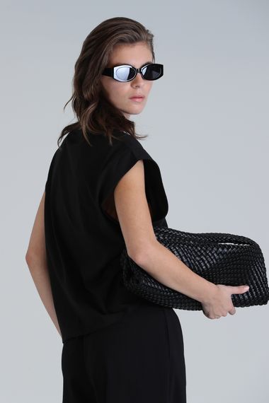 Valery Kadın T- Shırt Regular Fit Siyah - fotoğraf 4