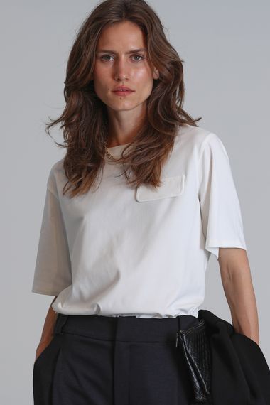 Жіноча футболка Veronıca Regular Fit кольору екру, розміри S-XXL - фото 3