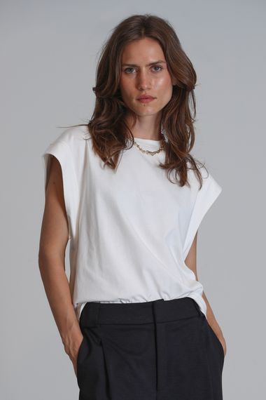 Valery Kadın T- Shırt Regular Fit Ekru - صورة 5