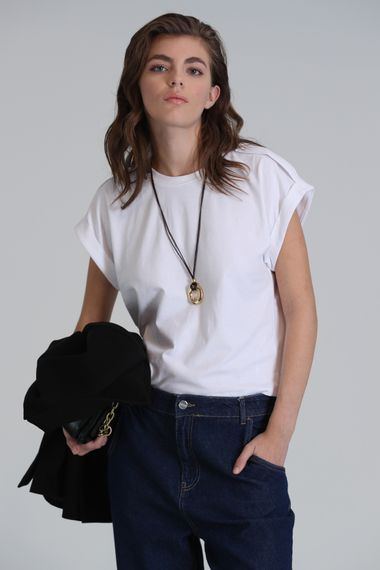 Clara Kadın T- Shırt Regular Fit Beyaz - photo 3