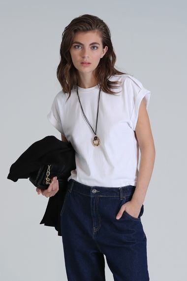 Clara Kadın T- Shırt Regular Fit Beyaz - photo 1