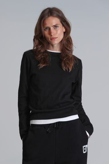 Футболка Amaya женская черная обычного кроя, доступна в размерах S, M, L, XL, XS, XXL - фото 5