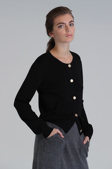 Leeds Kadın Hırka Siyah - fotoğraf 3