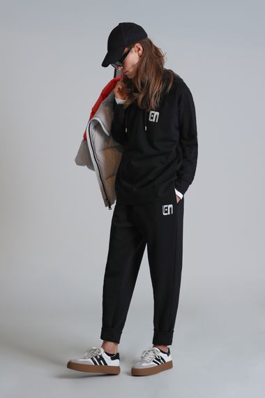 Костюм для жінок Nıce, в'язаний, чорний, різні розміри S, XS, L, XL - фото 2