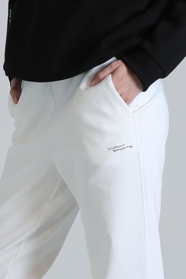 Жіночий спортивний костюм з в'язаного бурштинового кольору, колір: розбитий білий, розміри: S, M, L, XL, XS - фото 3