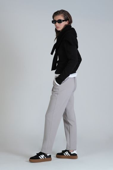 Жіночий спортивний комплект в'язаний, колір бежева, різні розміри: S, M, L, XL, XS - фото 4