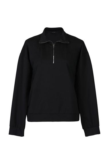 Женский вязаный свитшот Galerıa черного цвета, доступен в размерах S, M, L, XL, XS