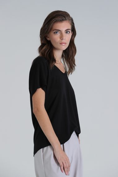 Ufızı Kadın T- Shırt Siyah - fotoğraf 5