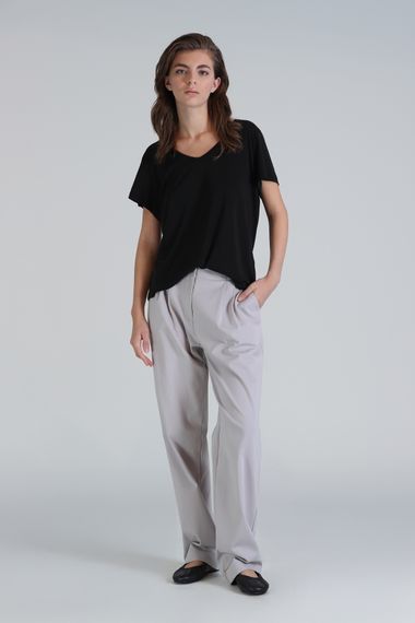 Ufızı Kadın T- Shırt Siyah - fotoğraf 4