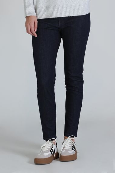 Чоловічі джинси денім темно-синього кольору, доступні в розмірах S, M, L, XL, XS - фото 2