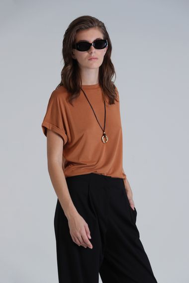 Sıgnorıa Kadın T- Shırt Tarçın - fotoğraf 4