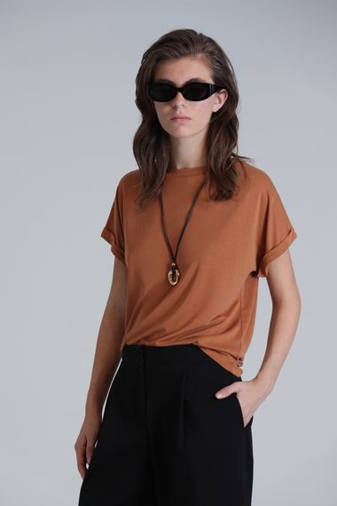 Sıgnorıa Kadın T- Shırt Tarçın - fotoğraf 3