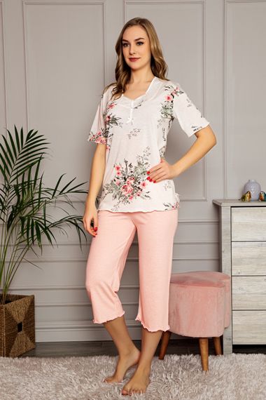 Nisanca Women Capri Pajama Set 100% Cotton Special for Mother's
