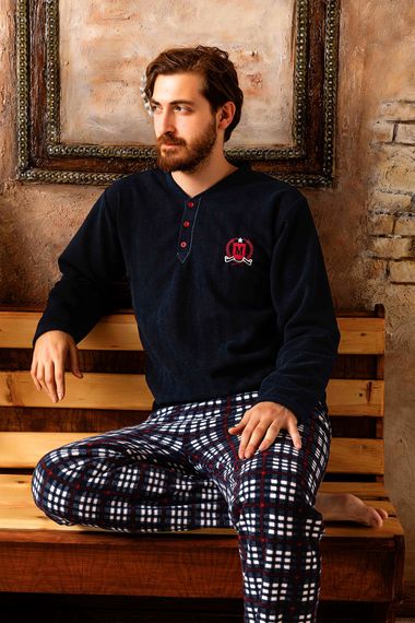 Mens fleece pj online set