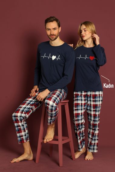 Nisanca Mevsimlik Pamuk Kadın Pijama Takımı- Sevgiller Günü Pijaması- Tek Adet - fotoğraf 1