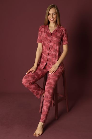 Nisanca Kısa Kollu Bambu Gömlek Pijama Takımı- Genç Anne Serisi - fotoğraf 2