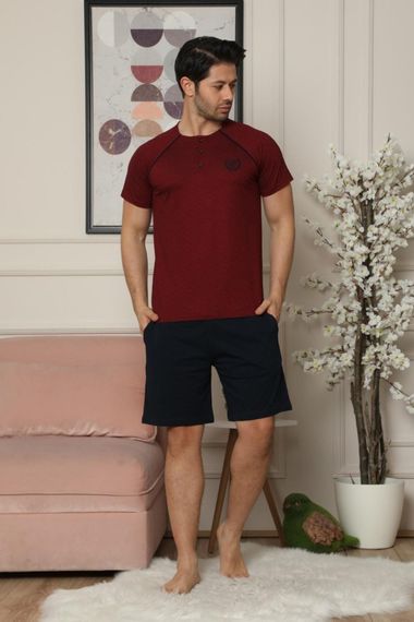 Nisanca Sporty 100% Cotton Shorts Men's Pajamas Set - photo 1