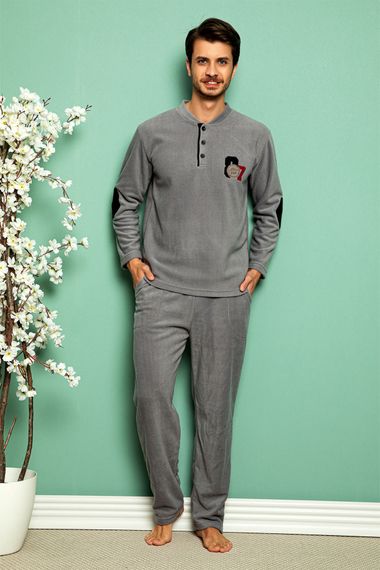 Nisanca Winter Men's Fleece Pajamas Set - photo 4