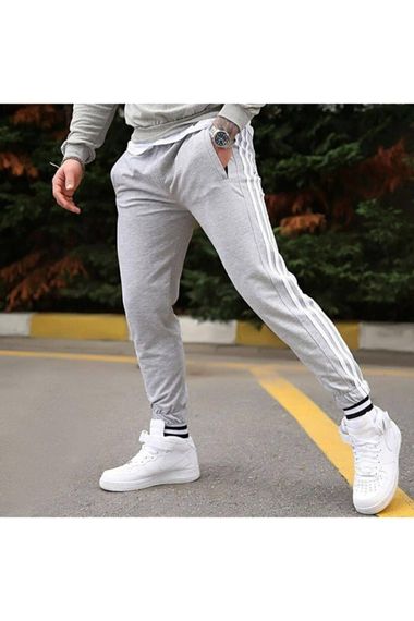 Men's Gray Three Stripe Tracksuit - photo 2