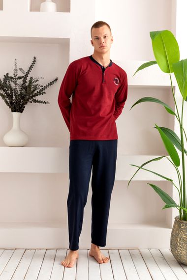 Nisanca Seasonal 2 Yarn Men's Cotton Pajamas Set - photo 4