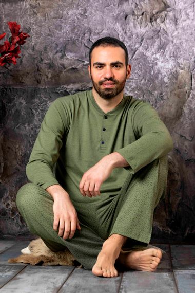 Nisanca Cotton Long Sleeve Men's Pajamas Set - photo 3