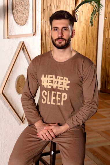 Nisanca Cotton Long Sleeve Men's Pajamas Set - photo 5