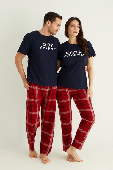 Nisanca Short Sleeve Cotton Men's Pajamas Set- Dear Pajamas- One Piece - photo 1