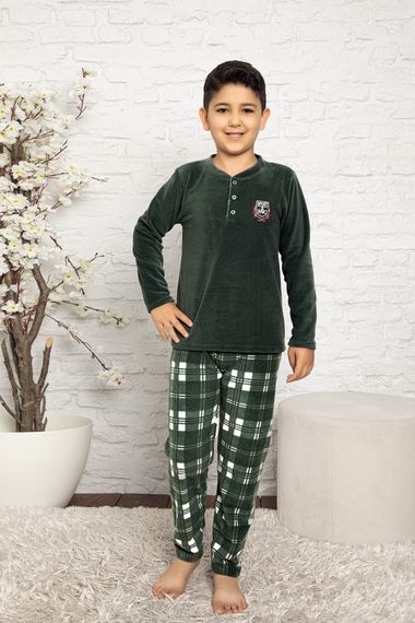 Nisanca Kışlık Erkek Çocuk Polar Pijama Takımı- Sıcak Tutan Welsoft Kumaş - fotoğraf 3