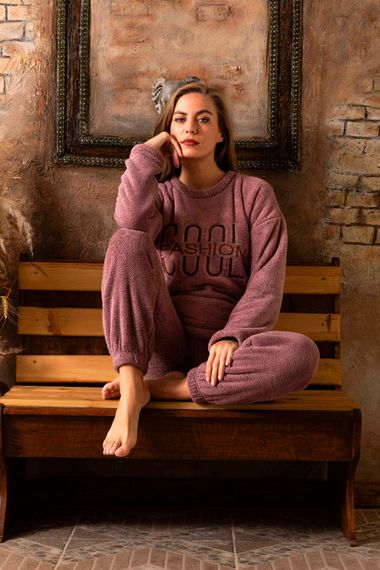 Nisanca Fully Plush Winter Women's Pajama Set - Polar New Year Pajamas - photo 5