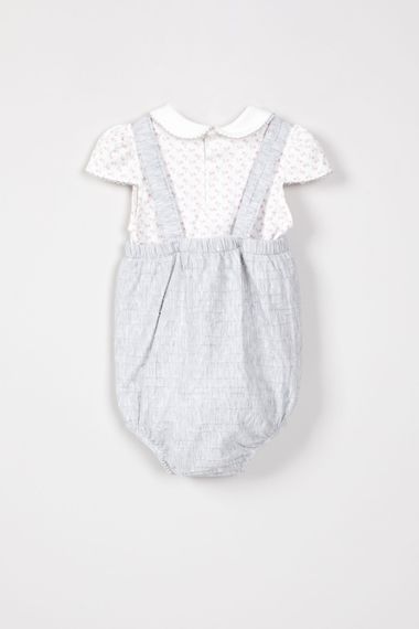 Baby girl salopet, crochet bodysuit 2 piece set - photo 2