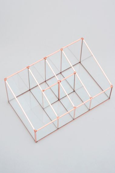 Makeup Organizer Copper Rose Gold 6 Sections 25x15x12/7cm - photo 2