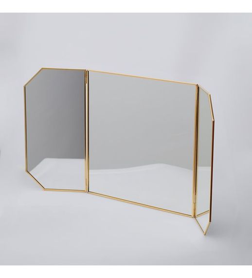 Dekoratif Pirinç Ayna Masaüstü Kapaklı 60cm/30cmx30cm - fotoğraf 2