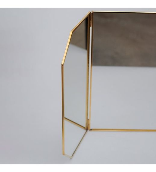 Decorative Brass Mirror with Desktop Cover 60cm/30cmx30cm - photo 3