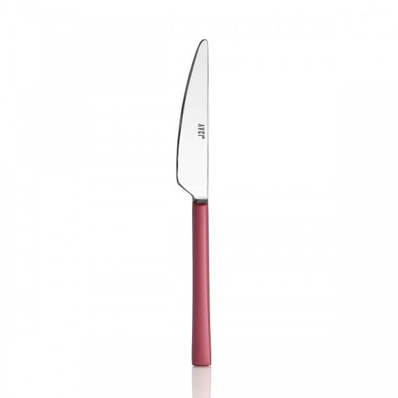 Pink Touch Matt 6 Piece Dessert Knife 18/10 Stainless Steel