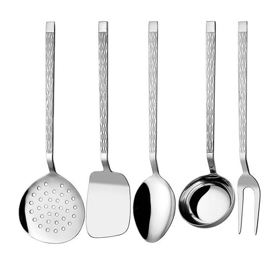 Pera 5 Piece Scoop Colander Set 18/10 Stainless Steel