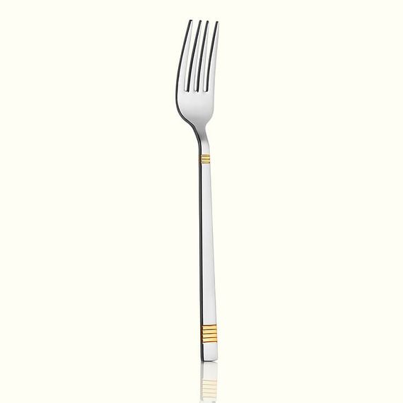 Duru Gold 12 Pieces Dessert Forks 18/10 Stainless Steel 2.5 mm