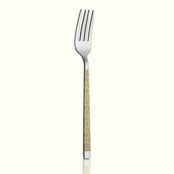 Pera Gold 12 Pieces Dessert Forks 18/10 Stainless Steel 2.5 mm