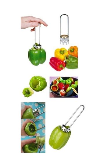 Practical Stuffed Pepper, Capia Pepper, Zucchini, Eggplant Oven Metal Vegetable Cutter