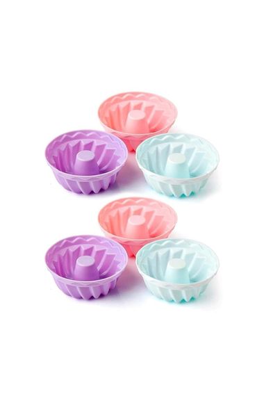 Colorful Silicone 6 Piece Cake And Muffin Mold - photo 3