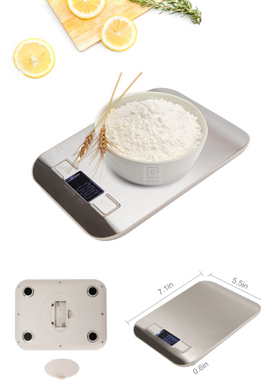 1 гр-5 кг Якісний розкішний цифровий дисплей Сталевий вимірювальний прилад Кухонні ваги Борошно Овочі Фрукти Ваги для їжі - фото 2