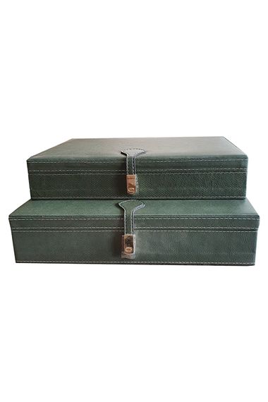 Adalinhome Double Leather Accessory Set Green - photo 2