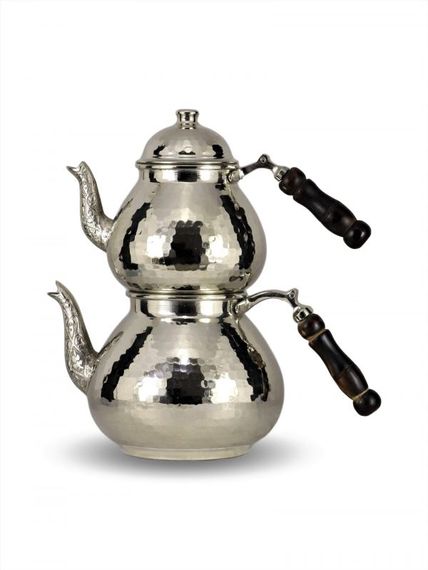 Morya Forged Copper Teapot Drop Nickel Plated 2.7 Lt